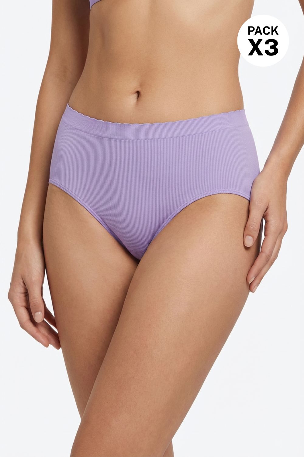 Panty Hipster Talle Medio Paquete X3 Con Tecnologia Seamless